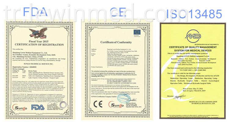 Certificate-CE, FDA, ISO